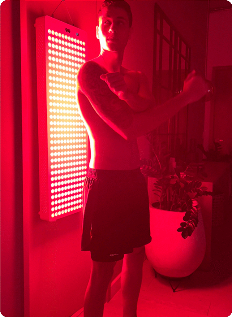 red light therapy routine at home